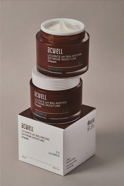 Крем для зволоження шкіри обличчя 55 мл, ACWELL Licorice pH Balancing Extreme Moisture Cream 143 фото