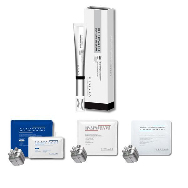 (+подарунки) USOLAB Bio Advanced Lightening Eye Cream - Крем для шкіри навколо очей з PDRN, пептидами, кофеїном та ніацинамідом 25 мл 208 фото