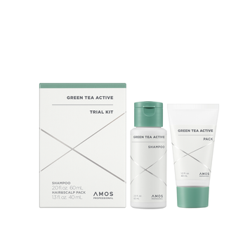 AMOS Professional Green Tea Active Trial Kit - Набор миниатюр для ослабленных волос с ферментированным зеленым чаем (шампунь+маска) 315 фото