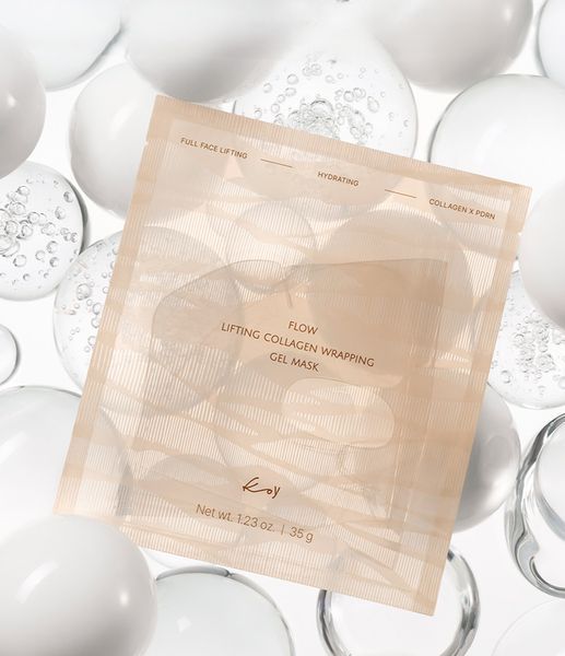 Koy Flow Lifting Collagen Wrapping Gel Mask - Гидрогелевая маска с коллагеном и пептидами, 35г (1шт) 322 фото