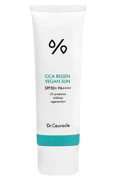 Сонцезахисний крем з центелою азіатською (50 мл) - Dr.Ceuracle Cica Regen Vegan Sun SPF50+ PA++++ 225 фото
