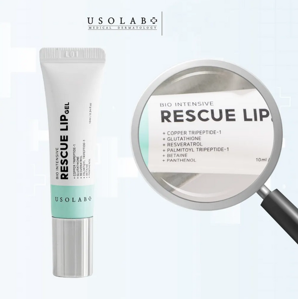 Гель для губ з пептидами - Usolab Bio Intensive Rescue Lip Gel, 10 мл 288 фото