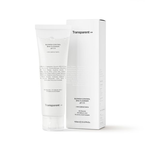 TRANSPARENT-LAB BLEMISH CONTROL BHA CLEANSER PH 3.5, 150ml Засіб для глибокого очищення шкіри з ознаками старіння та схильної до акне 94 фото